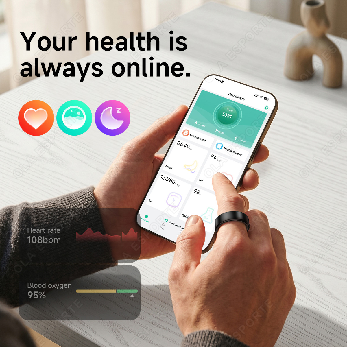 Outdoor Sports Smart Ring Hear - огляд і ціна Blood Pressure Monitor