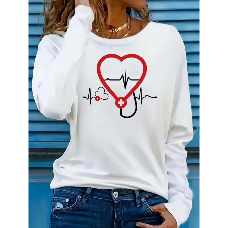 Stethoscope Heart ECG Print Ca - огляд і ціна Stethoscope